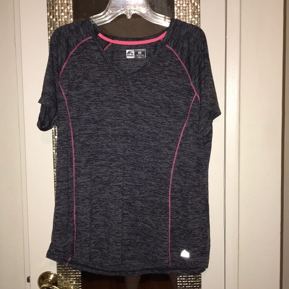 NWOT RBX Performance gray& pink short-sleeve top